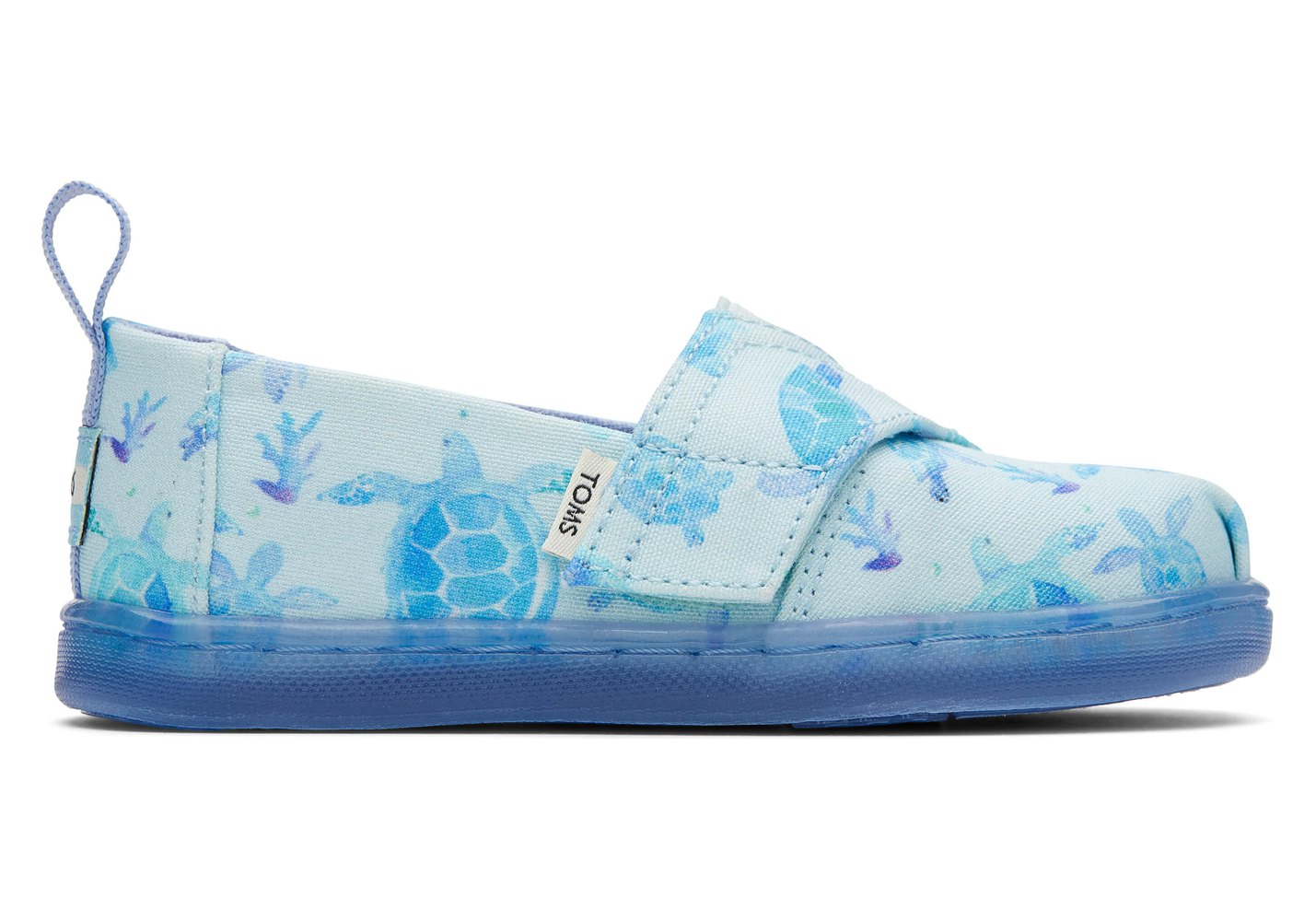 Toms Espadryle Dziecięce Niebieskie/Białe - Alpargata Tiny Sea Turtles - 91SLQXHJK